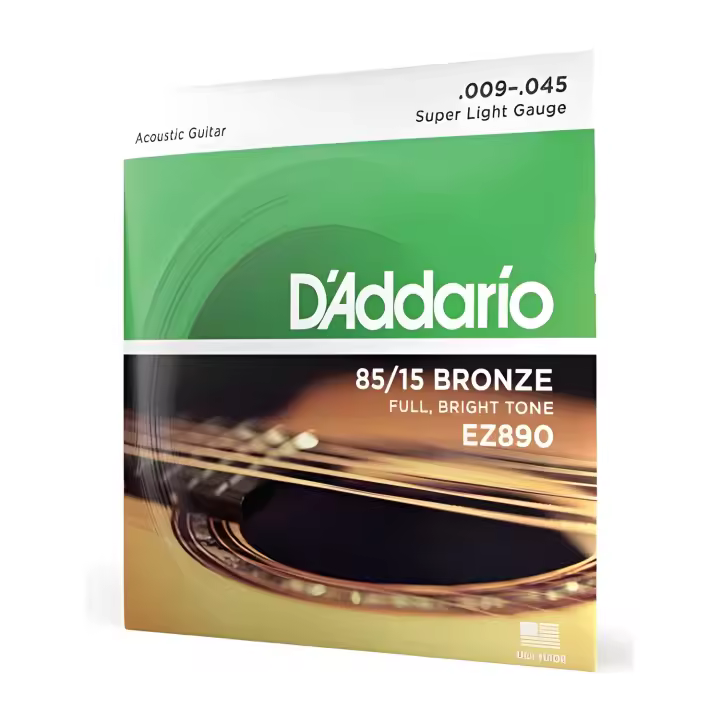 D'Addario EZ890 85/15 Bronze Acoustic Guitar Strings, Super Light, 9-45. Code. EZ890 - 1