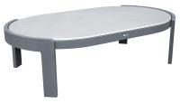 Conjunto de Terraza de Aluminio Gris | Mesa  duradera con Tablero de Piedra Sincronizada |Ideal para 5 Personas - details 3