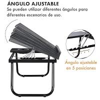 T-LoVendo Mesa Reclinable para Cama y Sofá, Bandeja Plegable con Portavasos, Ideal para Ordenador Portátil y Libros, con Cinco Alturas, Mesita Auxiliar Multiusos de MDF, Acero y Plástico - details 5