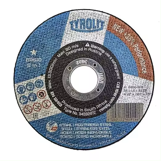 Tyrolit 2in1 Discos de Corte, 41, A46Q-BFB,115 x 1.6 x 22.23 mm - 1
