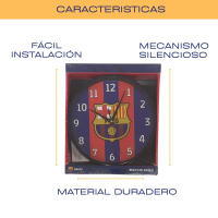 Reloj de Pared MOZURU "Blaugrana" Fútbol Club Barcelona– 25 cm de Diámetro con Logo | Diseño Deportivo para Fans | - details 1
