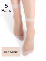 5 Pares De Calcetines Largos Transparentes Y Transpirables Para Mujer Con Cristales mid Tube Calcetines Casuales De Spandex Y Poliamida - details 10