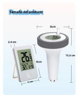 Termómetro Digital Para Piscina Sensor Flotante Inalámbrico Visibilidad 360° Termómetro Para Baños Calientes Piscinas Estanques Medición De Temperatura 70°C-99°C - details 14
