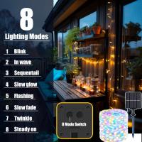 Luces De Cadena Solar LED 50-300 IP67 Impermeables Con Hilo De Cobre Para Jardín Decoración Navideña 8 Modos Luz De Navidad Twinkle - details 2