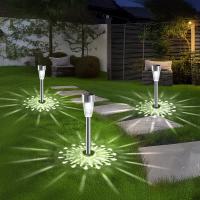 Luces solares para jardín 12 piezas Luces solares para jardín/paisaje IP44 Luces LED impermeables para exteriores para jardín, luces solares para césped de acero inoxidable para pasillo, césped, terraza - details 2