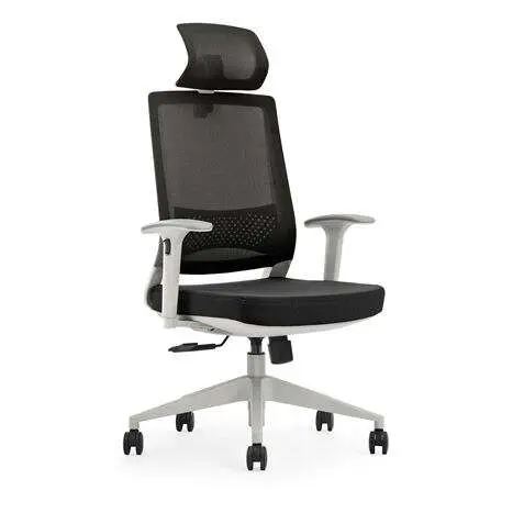 Cromad Gama Senior Se3000 Silla de Oficina - Piston de Gas de Grado 4 - Soporte Lumbar y Cervical - Respaldo de Malla - Reposabrazos Ajustables - 1