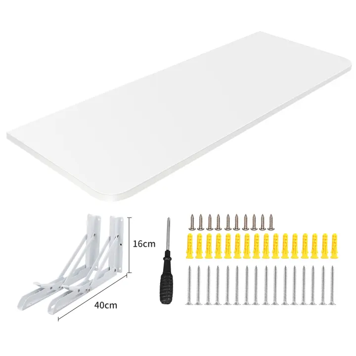 Mesa Plegable de Pared Mesita Auxiliar Abatible Colgante 80*50*1.6cm Portátil para Cocina Comedor Dormitorio - 1