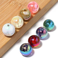 Lote De 10 Piezas De Cuentas Redondas De Acrílico 16mm Con Pulido Colorido Para Fabricación De Joyas Collares Pulseras Accesorios De Cadena De Teléfono - details 2