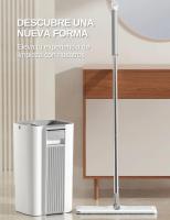 Mopa fregona con Cubo escurridor para Limpieza del hogar: Suelos, Paredes, Azulejos, tarima, Madera - Trapeador de Microfibra para Suelos Secos y húmedos, M2 Tec - details 1
