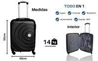 Max Star Maleta de Cabina 55x40x20cm, Rígida, Ruedas Gitaroria 360º, Ligera, Impermeable, Seguridad Numérica, Maleta de Viaje, Resistente - details 2