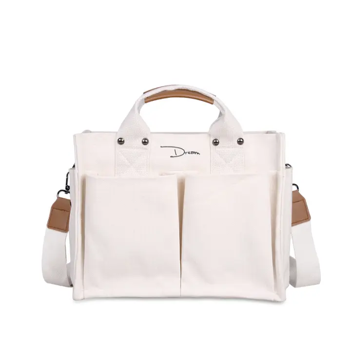 Bolso de Hombro Grande para Mujer, Bandolera de Lona, Bolso Tote Shopper para Trabajo, Escuela, Viaje, Use Diary - 1
