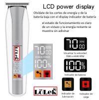 Lolek Cortapelos y Barba Inalámbrica Recargable Tipo C 4 Accesorios Corte Tamaño Preciso - details 1