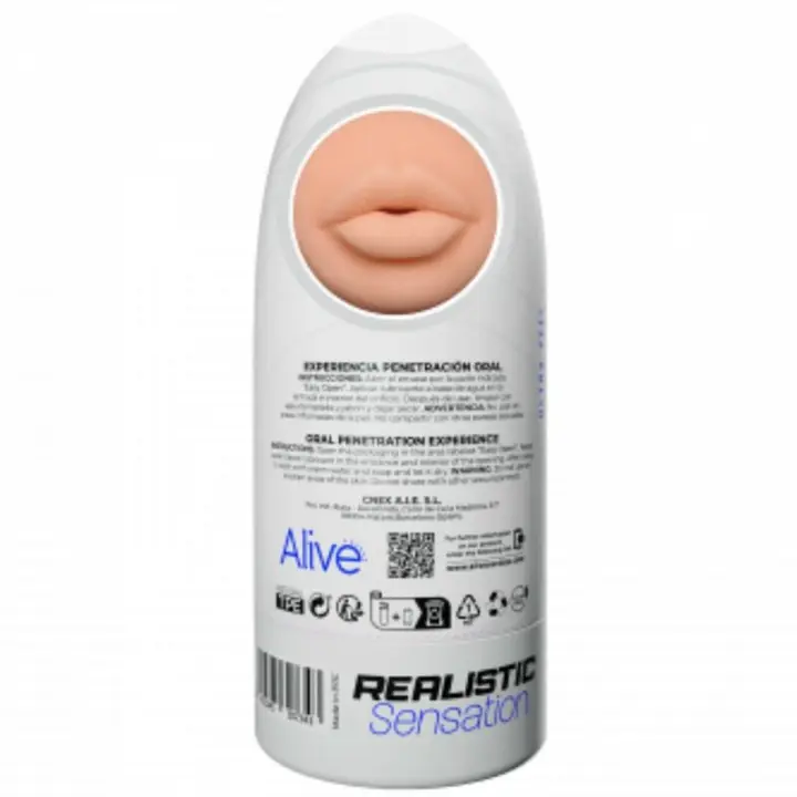 MASTURBADOR MASCULINO BOCA TALLA M – ALIVE FLEX - 1