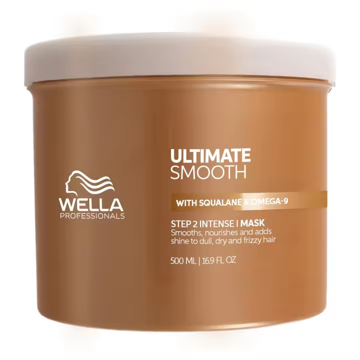 Wella Ultimate Smooth | Paso 2: Mascarilla - Tratamiento Hidratante para ell Cabello con Escualano y Omega 9 - Cabello Seco, Apagado y Encrespado. | 500 Ml. - 1