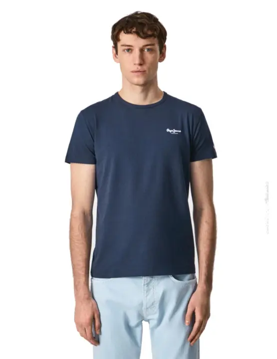 Camiseta Pepe Jeans Original Basic Hombre Azul - 1