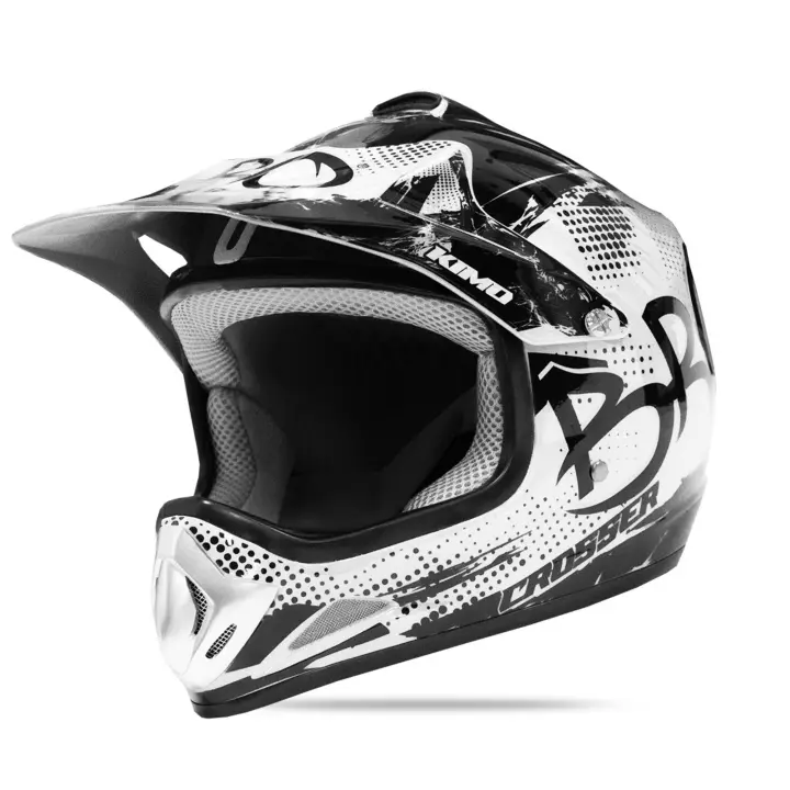Casco Niños Moto Cross - Correas Acolchadas - Adecuado para Usar con o Sin Gafas - 1