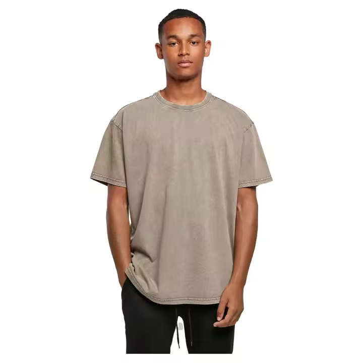Build Your Brand Camiseta De Manga Corta Acid Washed Heavy Oversized - 1