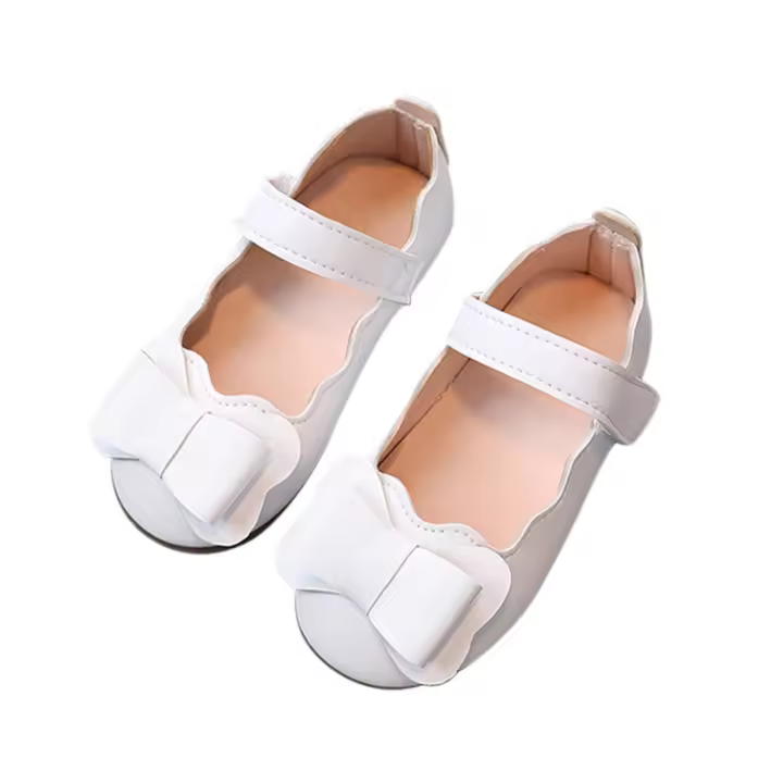 Zapatos De Princesa Para Niñas Primavera Verano Con Cordones Suaves Y Antideslizantes Casual De Cuero Sólido Talla True - 1