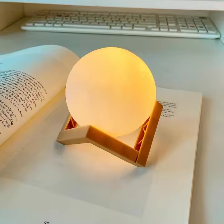 Lámpara Nocturna De Luna Y Planeta Creativa Iluminación Infantil Para Dormitorio Y Sala De Estar Decoración Con Dibujo a Mano - 1