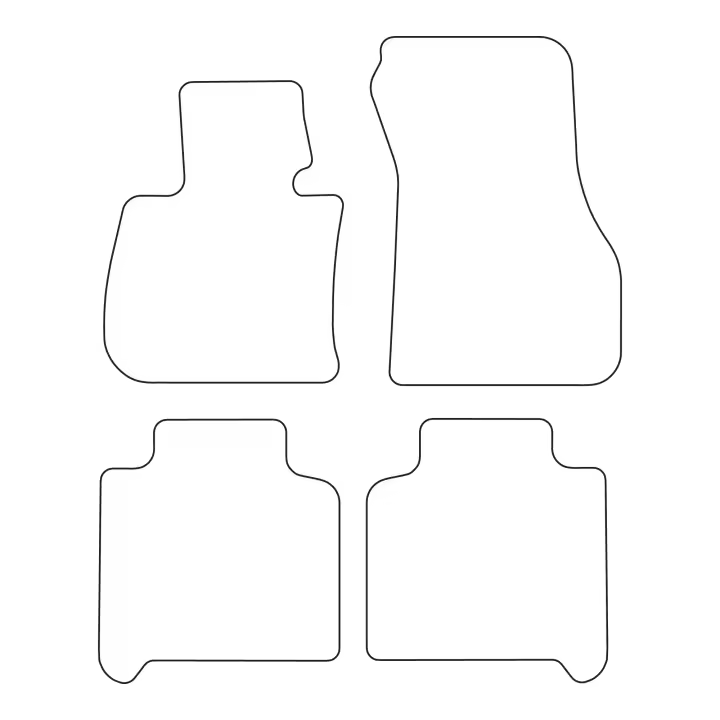Juego de alfombrillas de terciopelo para BMW Serie 2 F46 Gran Tourer 2015-2021 - acabado rojo - 1