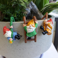 3pcs Encantadores Pendants De Resina Gnome Para Colgar Taza Florero Y Decoración Del Hogar Decoración De Jardín Al Aire Libre Paisaje De Macetas - details 1
