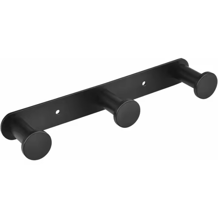 Gancho para toallas Ganchos para toallas Gancho de pared Perchero Toallero Gancho de pared para baño de acero inoxidable Ganchos para baño y cocina (de pared, 3 ganchos negros) Girasol - 1