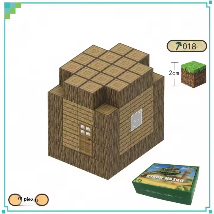 Bloques De Construcción Mágicas Para Niños Juguetes DIY De Vistas Urbanas Magnéticas Decorativas Para Niños Y Amigos Regalo Bloques De Plástico ABS Tamaño Micro Y Grande Unisex - 1