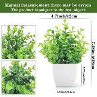 1Pcs Plantas Artificiales Verdes En Maceta Para Decoración Interior De Habitaciones Dormitorios Y Salones Decoración De Mesas Y Jardines Decoración De Boda Y Exterior - details 1
