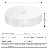 Lámpara Nocturna LED Con Sensor De Movimiento Recargable USB Para Armario Cocina Escalera Luz De Armario Inalámbrica Luz De Guardarropa - details 8