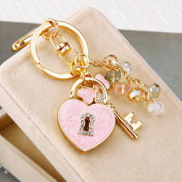 Llavero De Corazón Con Rhinestone Llavero De Mujer Llavero De Bolso Llavero De Mochila Llavero De Coche Encanto Para Amantes Regalo De San Valentín - details 3