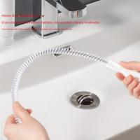 Cepillo De Limpieza Para Baño Y Cocina Flexible Espiral Eliminador De Obstrucciones De Tuberías Cepillo De Drenaje Para Lavabo Y Inodoro Material Plástico - details 3