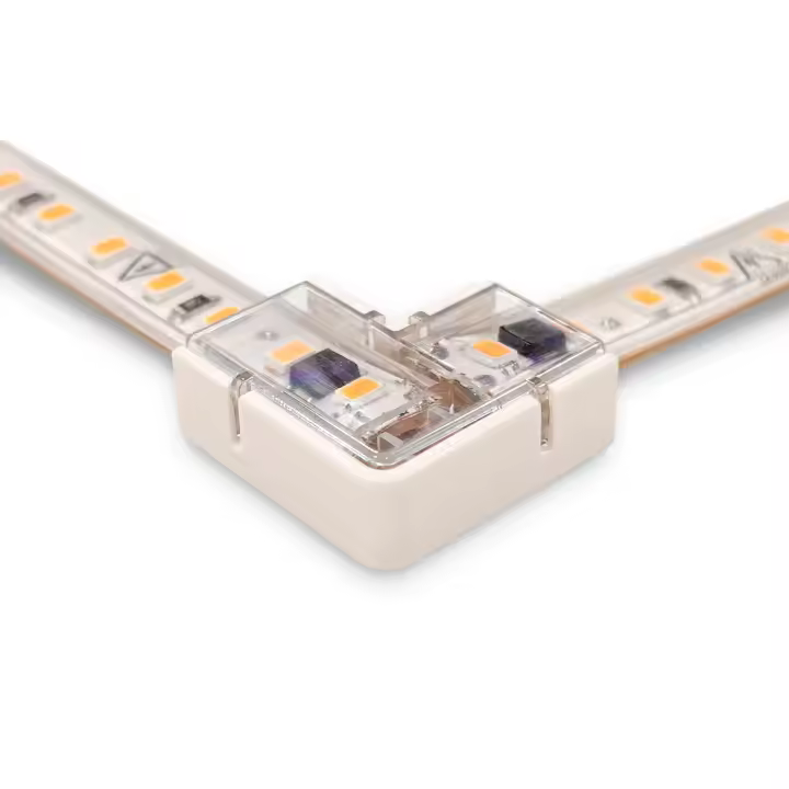 Barcelona LED Conector en "L" para tira LED IP65 monocolor SMD 2835 - 10mm - 90º - 1