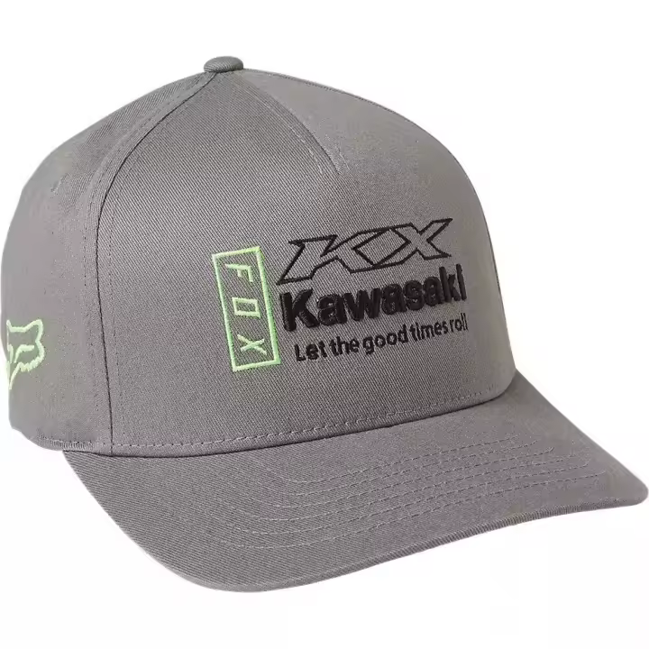 Gorra Curva Flexfit Fox Kawasaki Light Grey - 1
