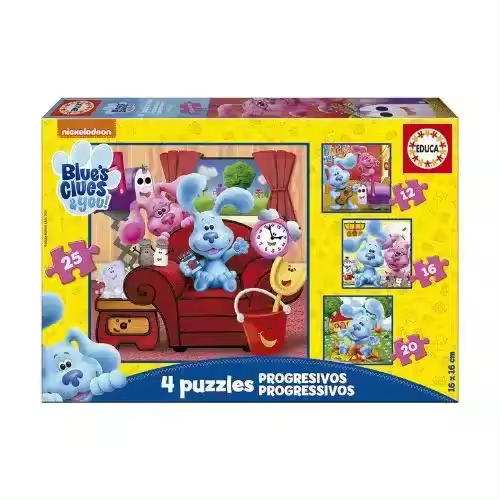 Set con 5 puzzles infantiles de Blues Clues and You progresivos - 1