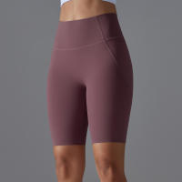 Shorts De Yoga Y Gimnasio Con Bolsillos Secado Rápido Para Correr Y Ciclismo High Waist Fitness Para Mujer - details 16