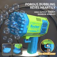 Pistola De Burbujas Eléctrica Portátil Para Niños Con Luz Interacción Parental Sin Batería 40 Agujeros Juguete De Agua - details 14