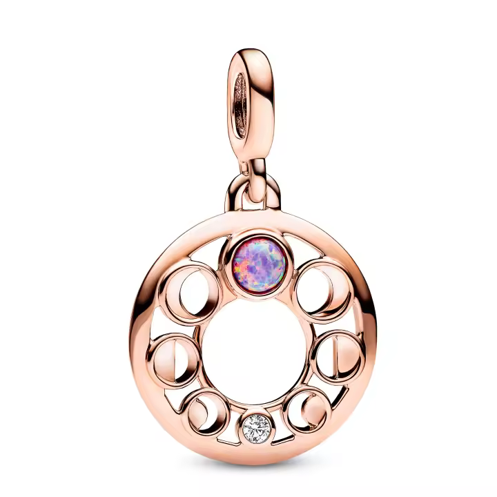 Pandora Medallónen oro rosa Fases Lunares 782806C01 , para Mujer - 1