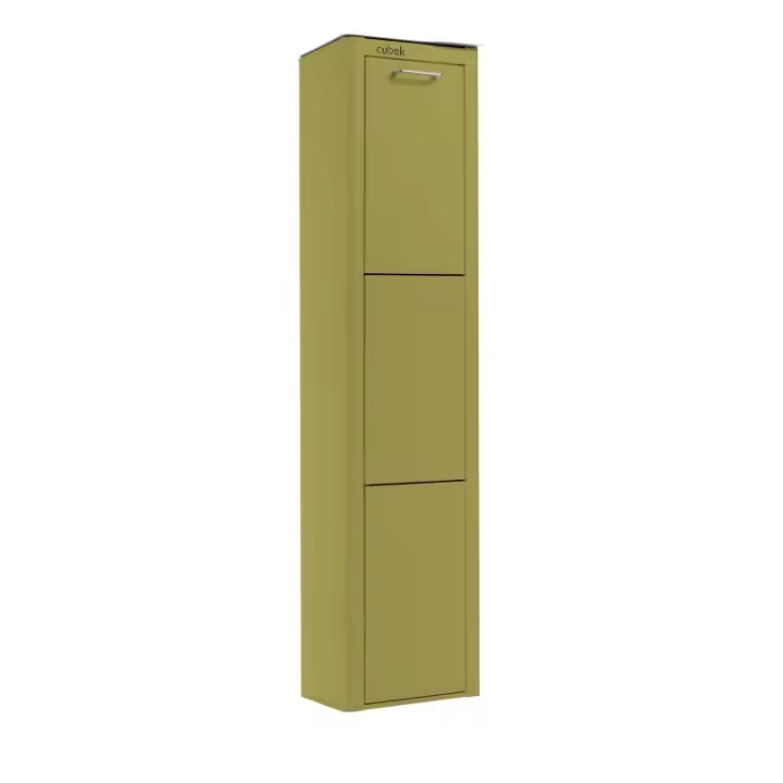 DON HIERRO - Cubo de basura y reciclaje lacado, 3 cubos gran capacidad, CUBEK- - 1