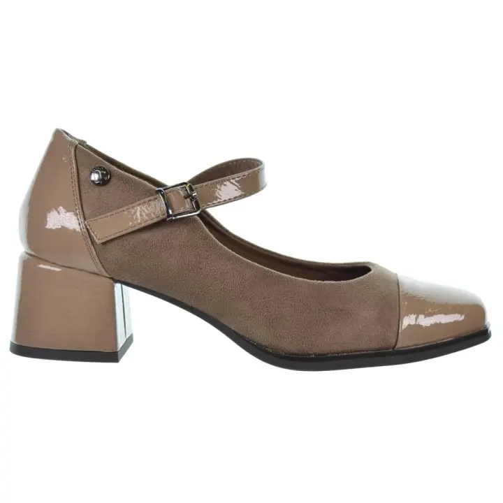 Amarpies 27121 Zapato Mercedita Confort Charol Tacón Mujer - 1