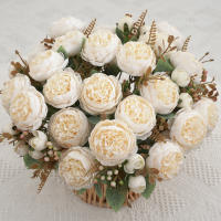 1 Pieza De Flores Artificiales Peonia De Seda Para Decoración Casa Boda Fiesta Faux Bouquet Arreglo De Plástico - details 8