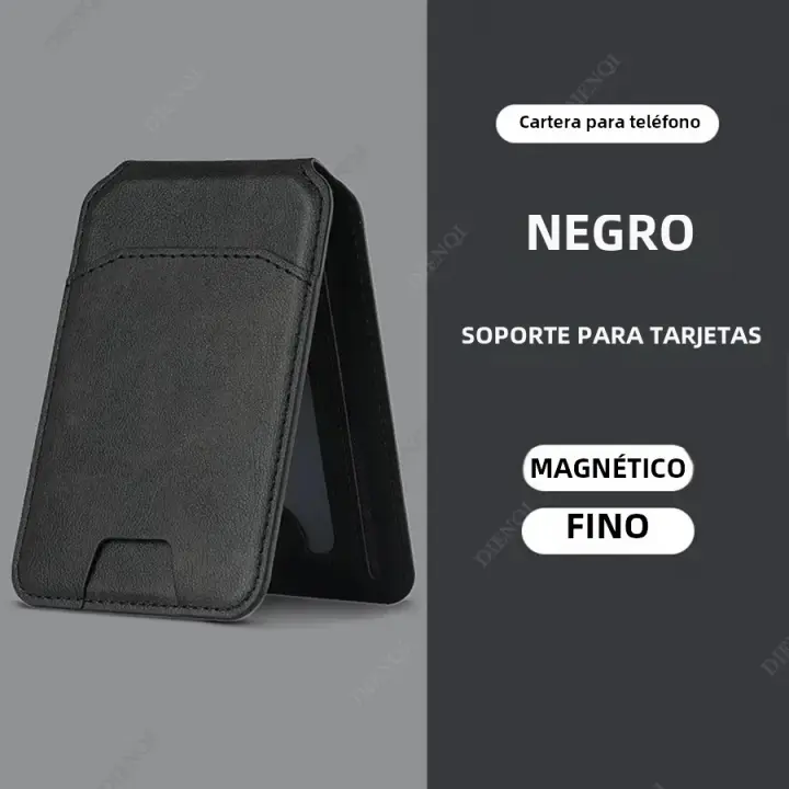 Cartera De Tarjetas Magsafe Con Soporte Para Teléfono PU Cuero Magnético Compatible Con iPhone 13/14/15/16 Estuche Protector Con Trípode - 1