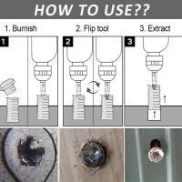 Juego De 10 Piezas De Extractores De Tornillos Y Tornillos Con Broca De Acero De Aleación Multi-avellanado Herramientas Para Eliminar Tornillos Rotos Y Estudados - details 4