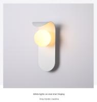 Lámpara De Pared Creativa LED Moderna En Negro Y Blanco Para Pasillo Escaleras Dormitorio Lámpara De Noche Arte Decoración Iluminación - details 11