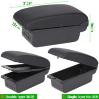 Caja De Reposabrazos Para Fiat 500 CRONOS Accesorios De Interiores Elevados Caja De Almacenamiento Automática Material PU Cuero / ABS Plástico - details 2