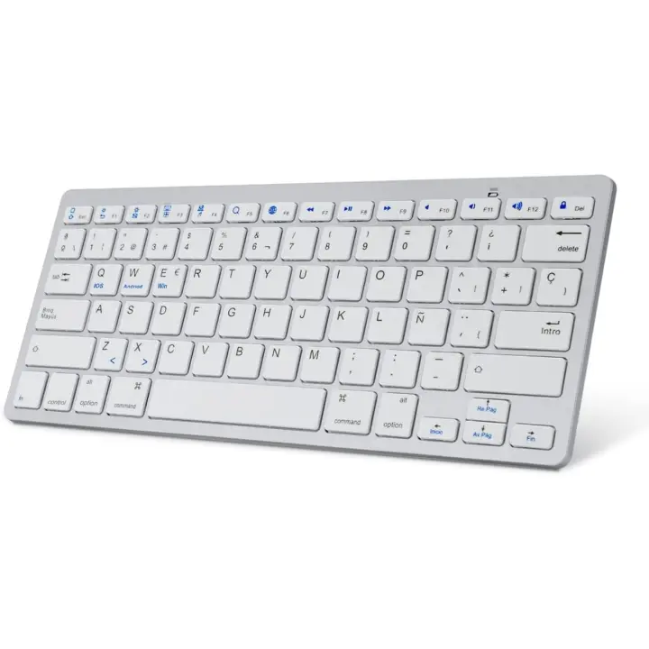 Teclado Bluetooth Español, Inalámbrico para Iphone, Ipad, Samsung, Huawei, Android, Windows y Más - 1