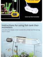 Termómetro Para Acuario Electrónico Digital Impermeable Para Pecera Reptiles Tortugas Con Ventosa Para Medir La Temperatura Del Agua - details 5