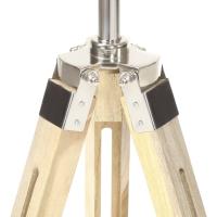 vidaXL Lámpara de suelo con trípode madera maciza de mango 140 cm - details 6