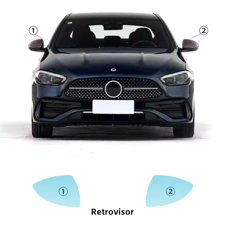 Película Protectora Pre-Cortada Para Mercedes Benz C Class W206 2022 2023 Antigolpes Transparente PPF Para Faros Y Espejos Retrovisores - 1