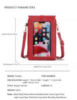 Bolso Bandolera De Cuero Sintético Moda Con Pantalla Táctil Y Pochete Exterior Para Mujer Estilo Inglés Vertical Con Slots Para Tarjetas - details 3