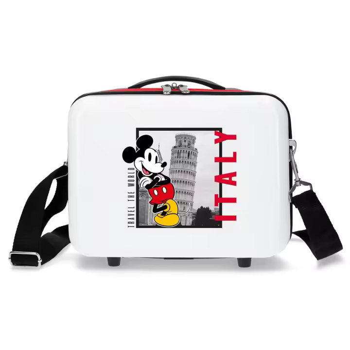 Disney Mickey Neceser De Viaje ABS Mickey Y Minnie Travel The World Blanco - 1